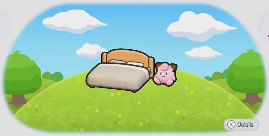Bed with a plush