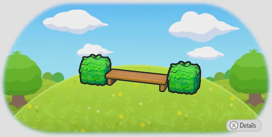 Bench with greenery