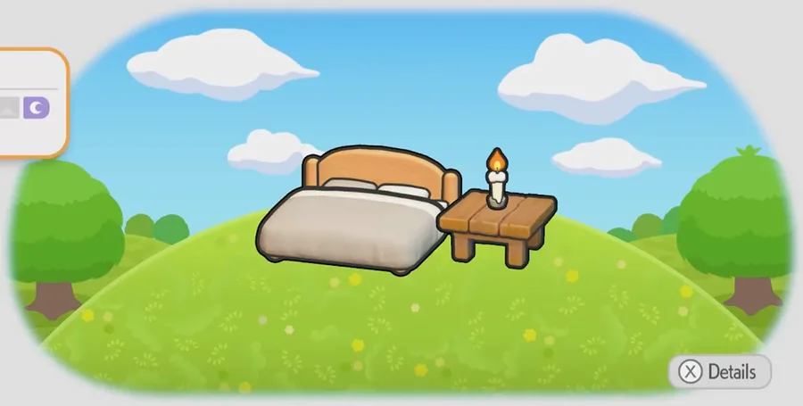 Gently lit bed