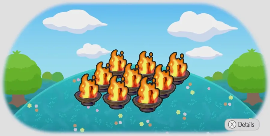 Nine flames
