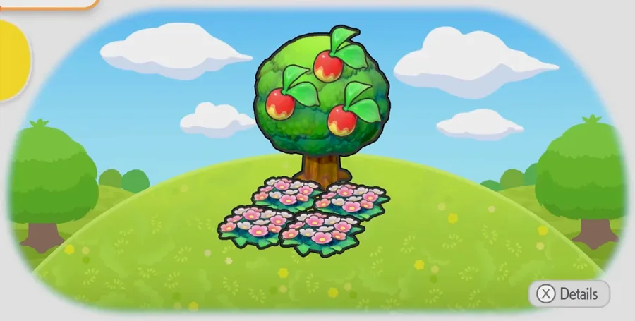 Tree-shaded flower bed