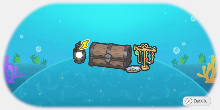 Treasure chest and sparkling jewels