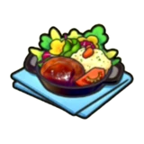 Vibrant hamburger steak